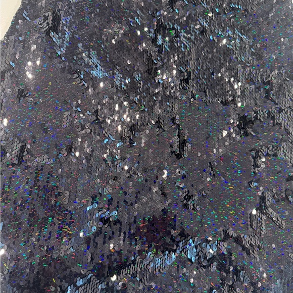 Black Sequin mini dress perfect New Years Dress made in Los Angeles - Picture 2 of 8